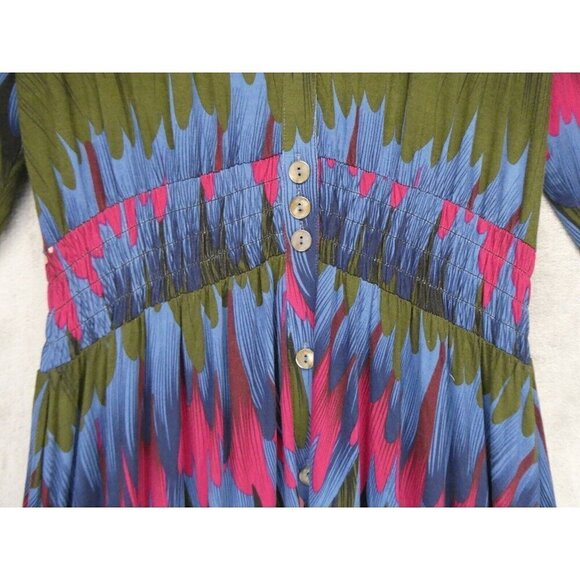 NWOT Soft Surroundings Midi Shirt Dress Women M Ancient Isle Jersey Colorfu Boho - Picture 7 of 12